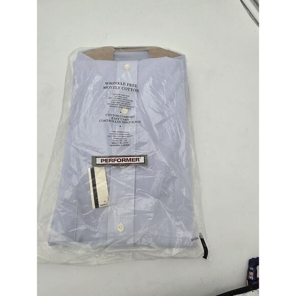 Everett St Men's Shirt sz 17.5 Big Blue Button Up New #T - Picture 4 of 6